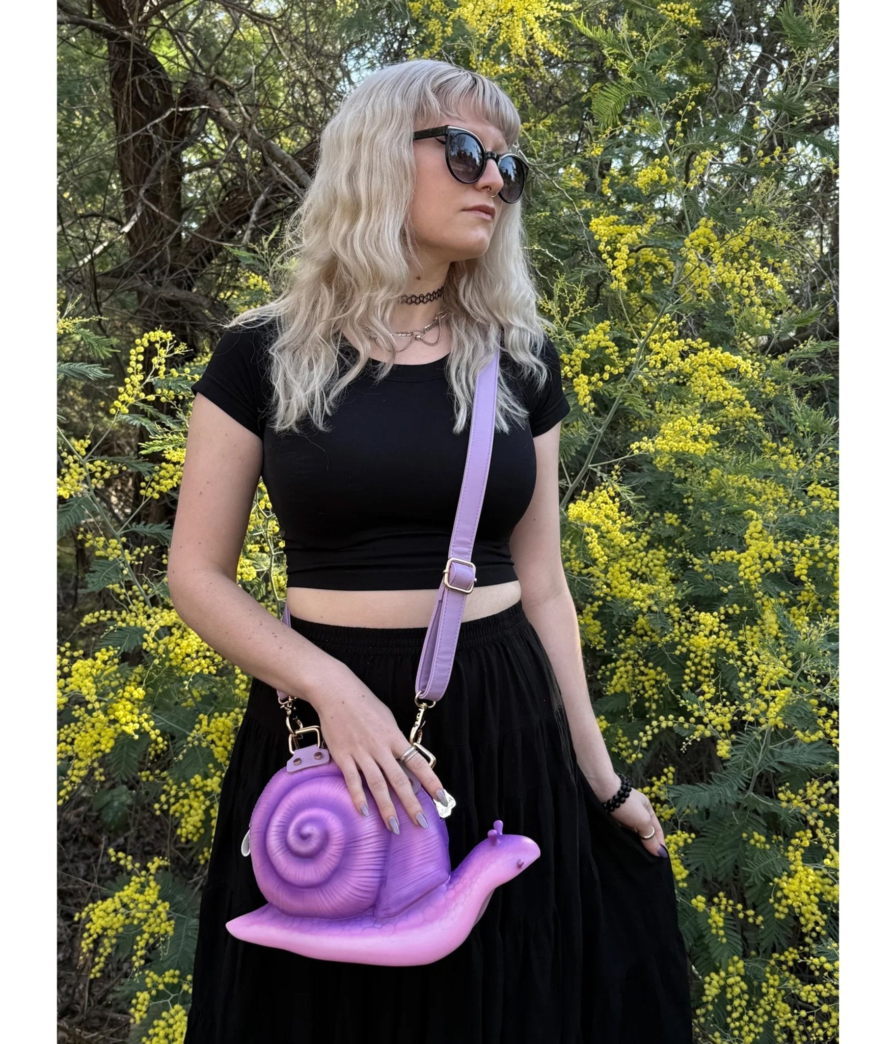 Windy Willow Purple Snail Bag - Unique Vintage - Womens, ACCESSORIES, HANDBAGS