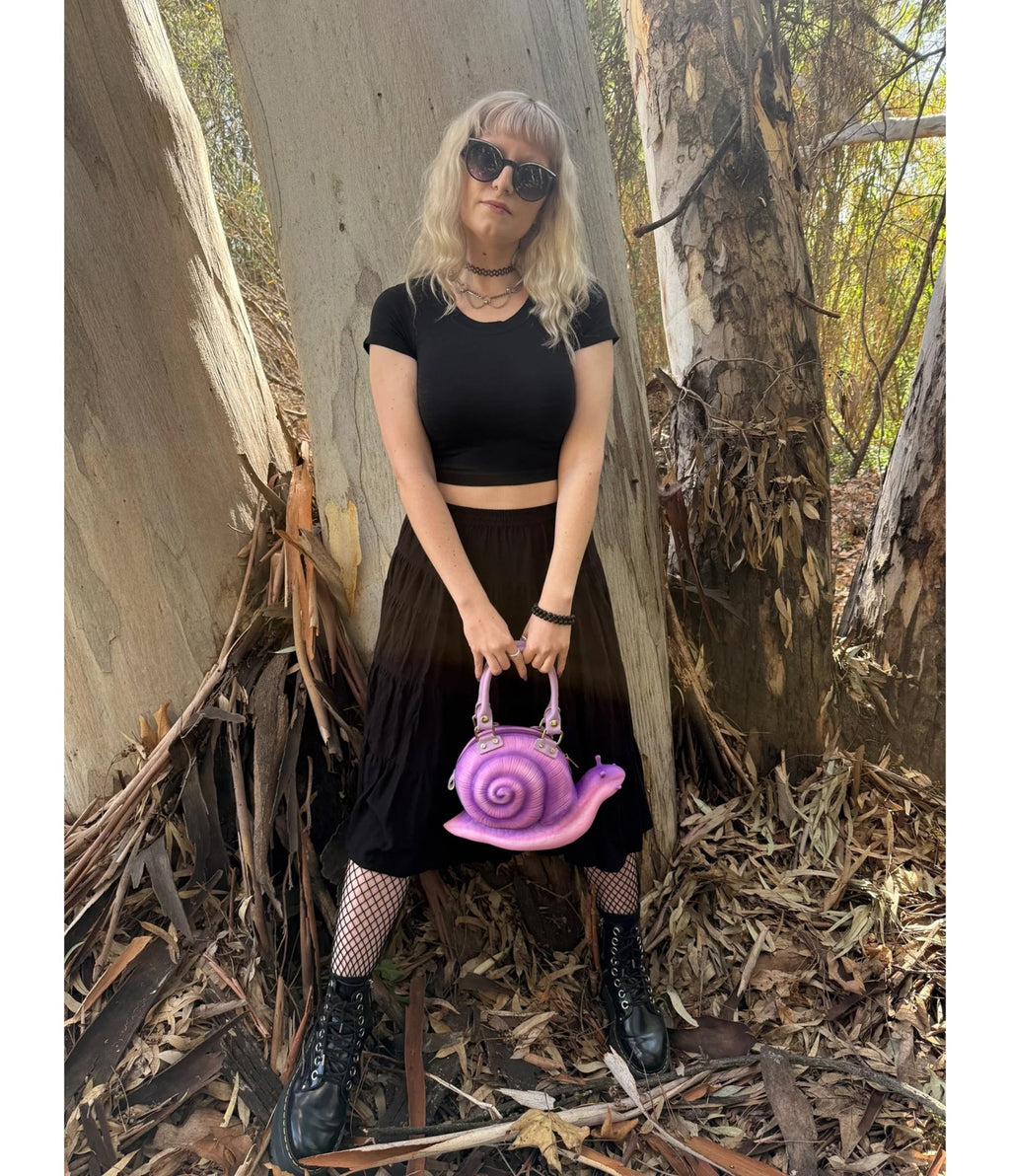 Windy Willow Purple Snail Bag - Unique Vintage - Womens, ACCESSORIES, HANDBAGS
