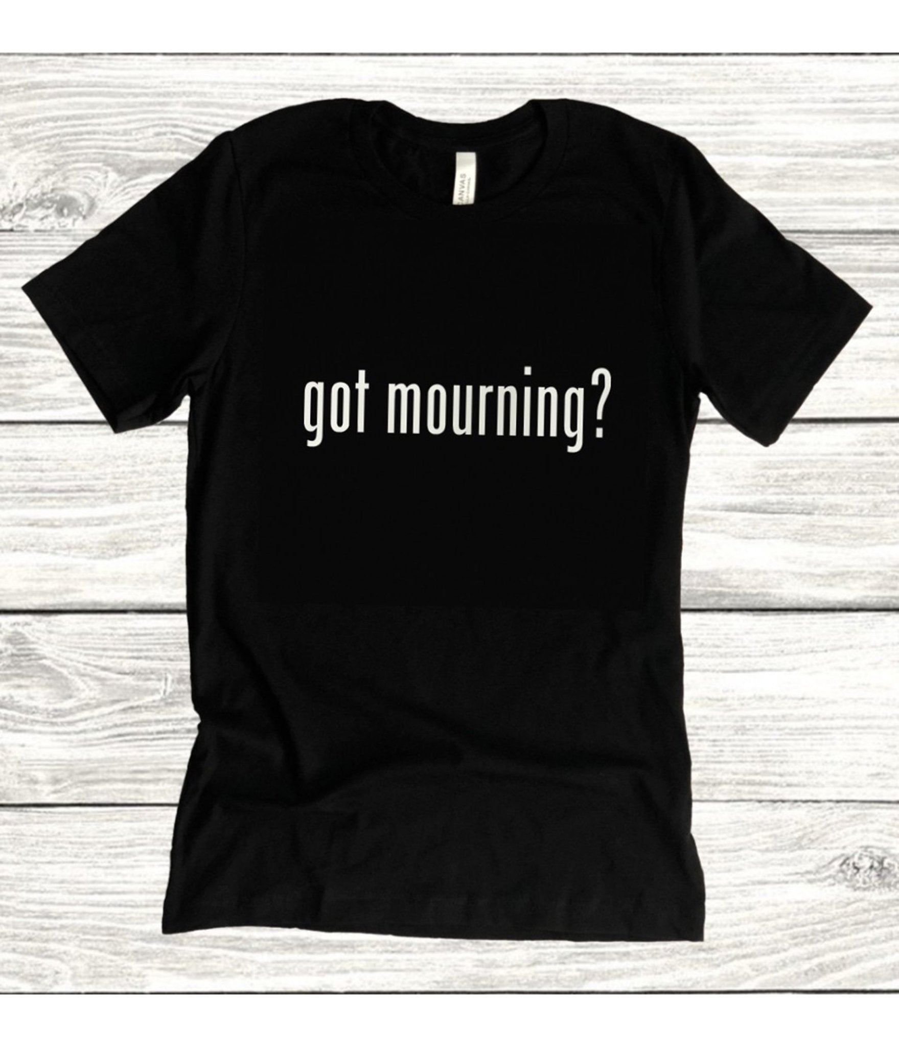 Witchwood Bags 90s Style Got Mourning? Unisex Graphic Tee - Unique Vintage - Womens, GRAPHIC TEES, TEES