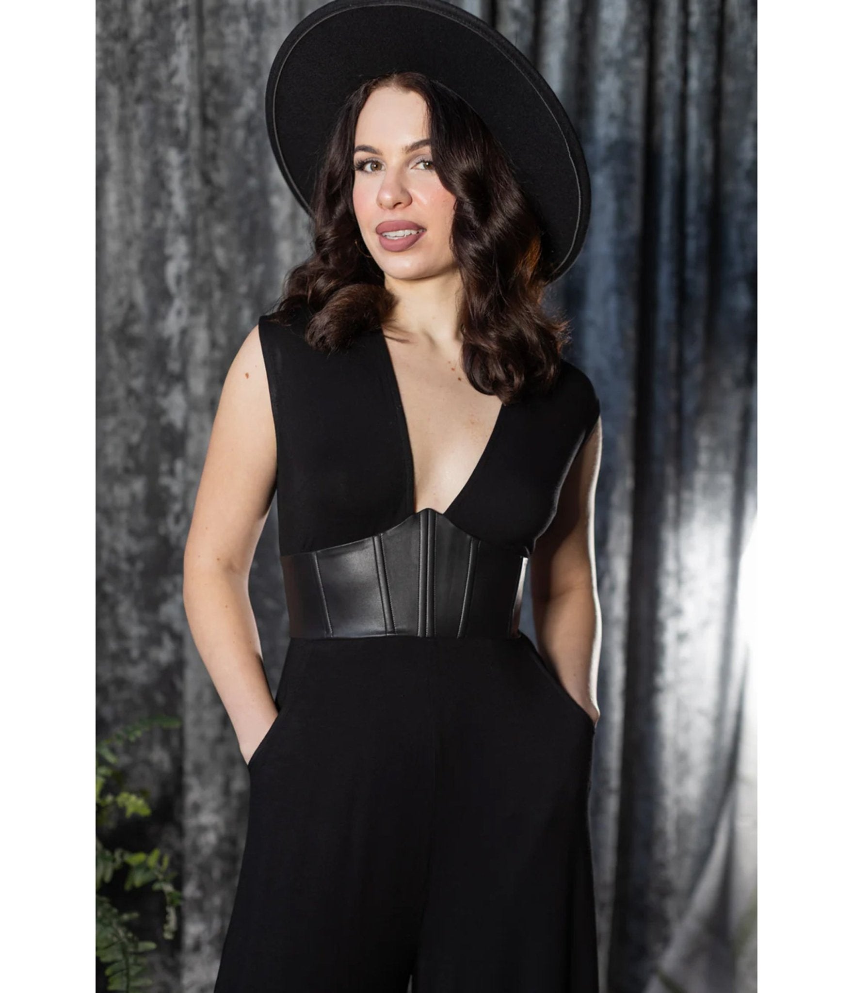 Witchwood Bags Black Ever Haunting Jumpsuit - Unique Vintage - Womens, BOTTOMS, ROMPERS AND JUMPSUITS