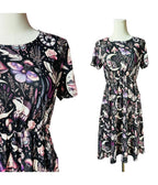Witchwood Bags Black Nightime Creatures Dress - Unique Vintage - Fit & Flare Dresses