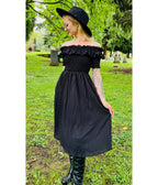 Witchwood Bags Black Plaid Cottage Swing Dress - Unique Vintage - Womens, DRESSES, SWING