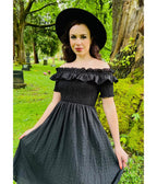 Witchwood Bags Black Plaid Cottage Swing Dress - Unique Vintage - Womens, DRESSES, SWING