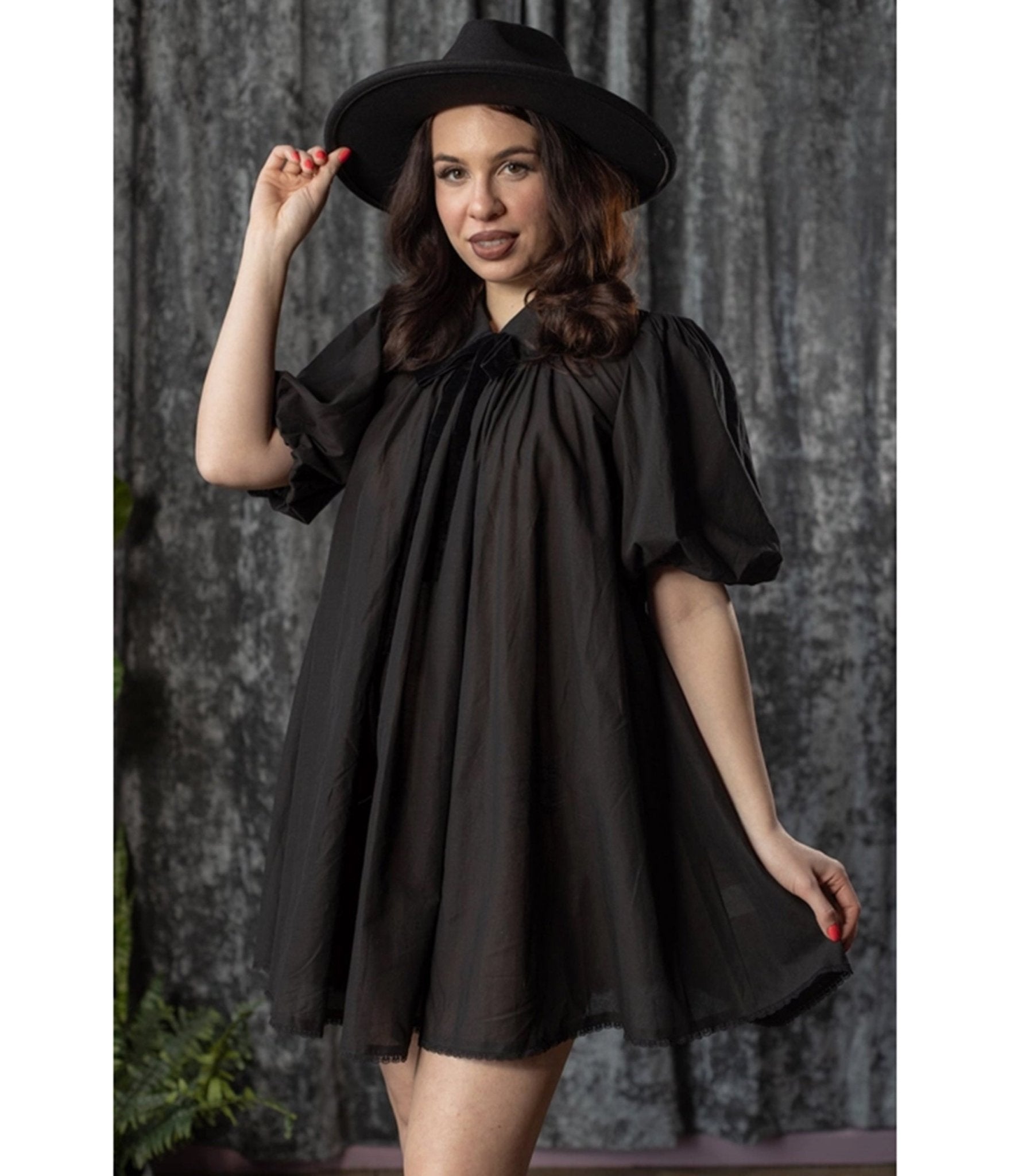 Witchwood Bags Black Sybil Babydoll Dress - Unique Vintage - Womens, DRESSES, WIGGLE