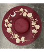 Witchwood Bags Burgundy Floral Embroidered Sun Hat