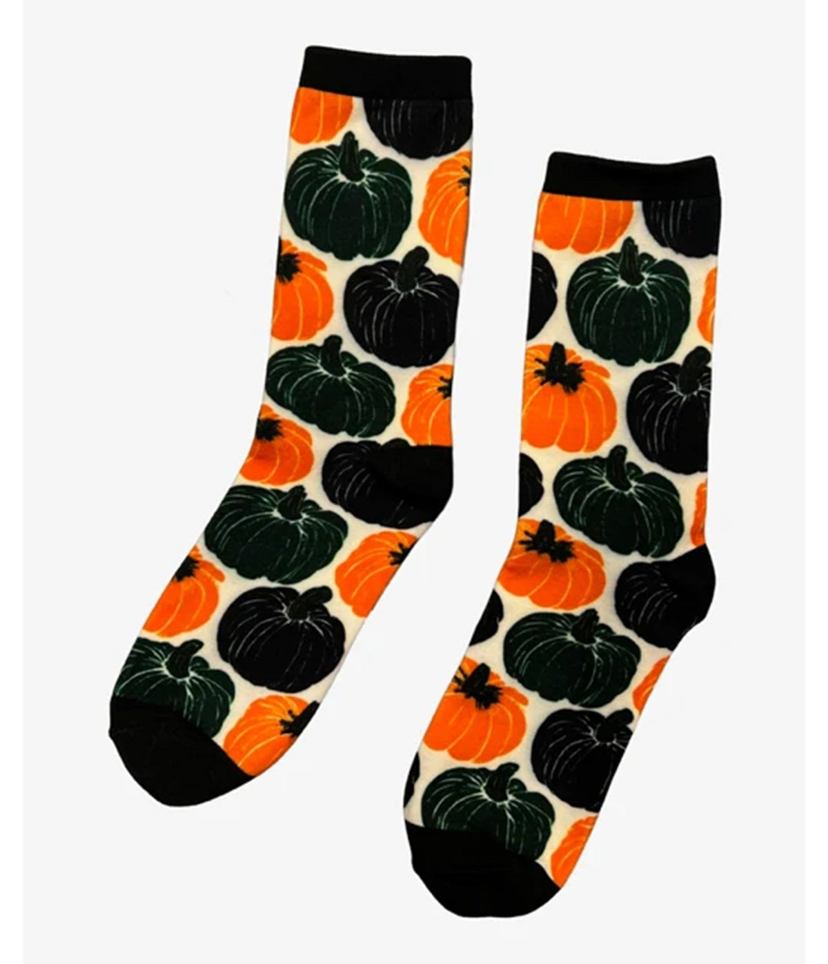 Witchwood Bags Pumpkin Print Novelty Socks - Unique Vintage -
