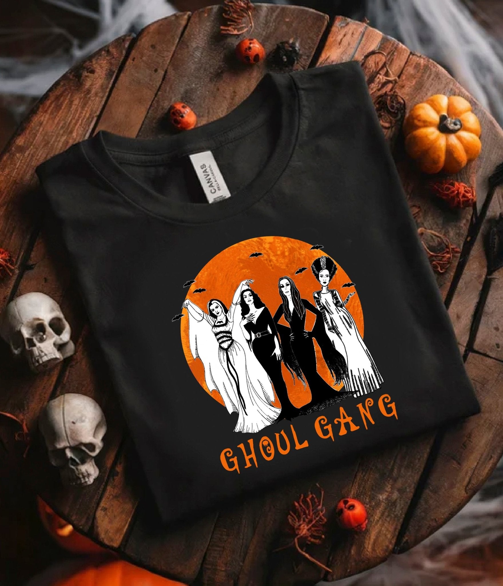 Women Of Horror Ghoul Gang Unisex Graphic Tee - Unique Vintage - Womens, GRAPHIC TEES, TEES
