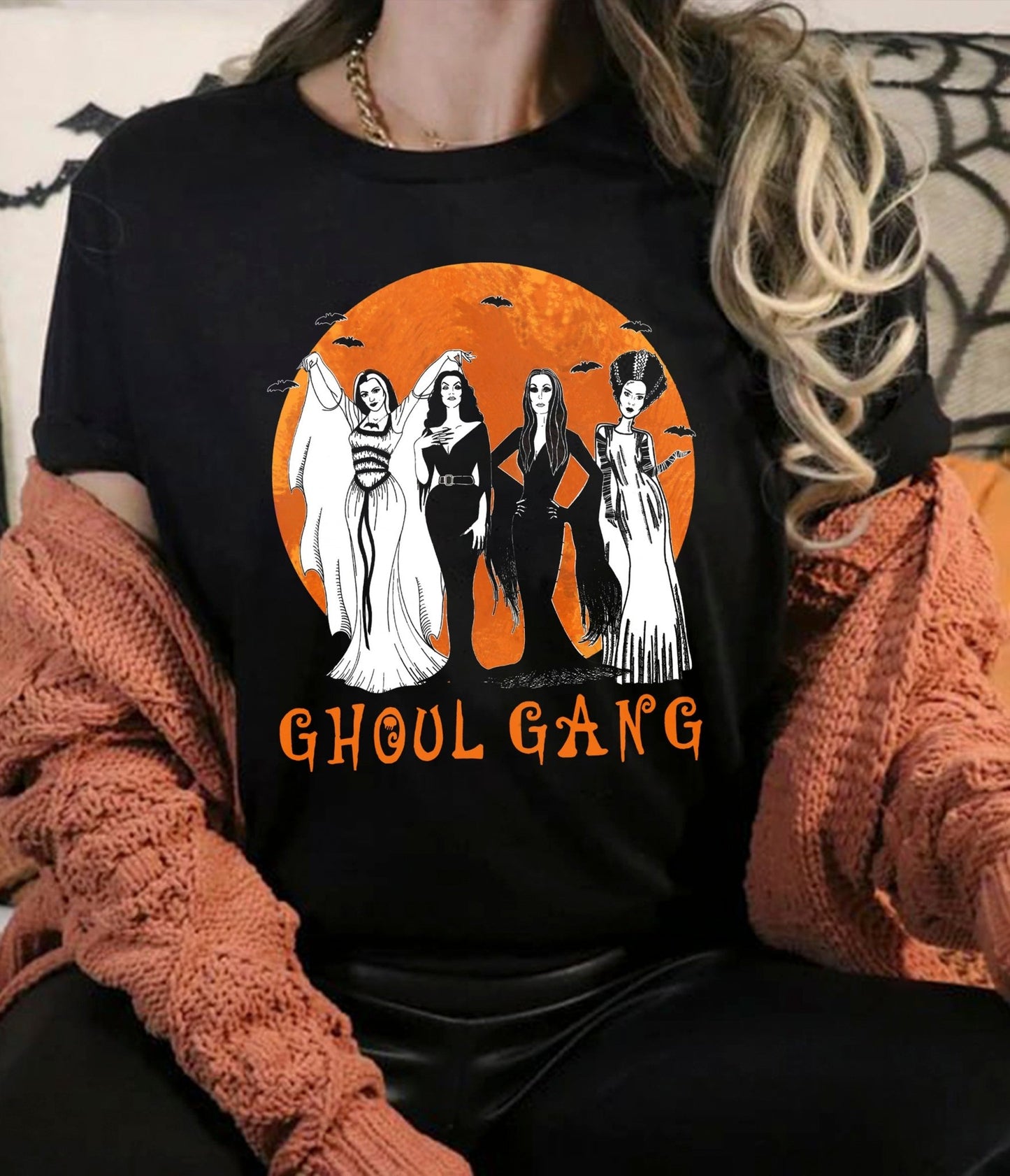 Women Of Horror Ghoul Gang Unisex Graphic Tee - Unique Vintage - Womens, GRAPHIC TEES, TEES