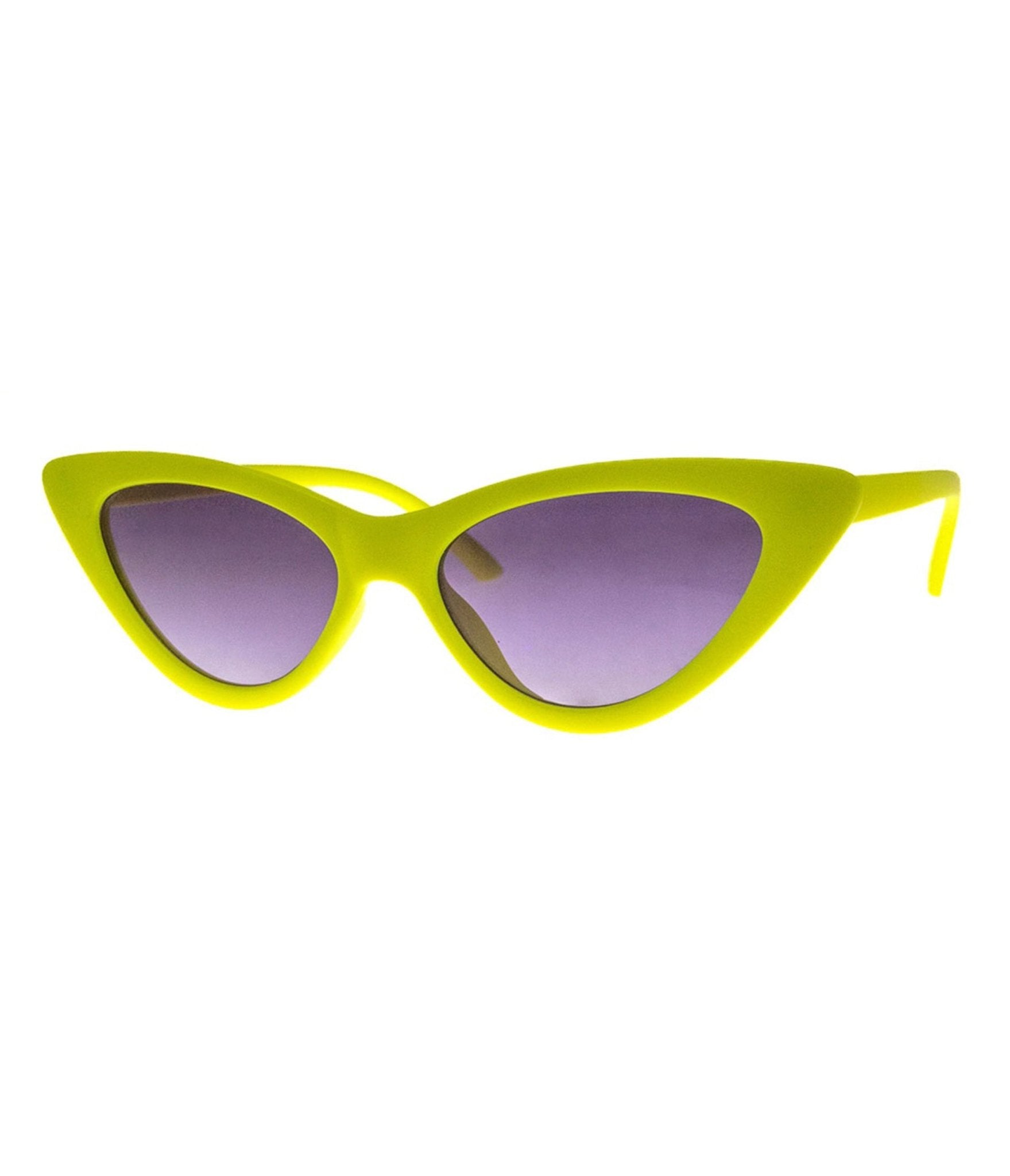 Yellow Cat Eye Sunglasses - Unique Vintage - Womens, ACCESSORIES, SUNGLASSES
