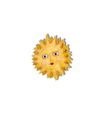 Yellow Sun Face Hair Claw Clip - Unique Vintage - Womens, ACCESSORIES, HAIR