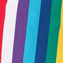 Unique Vintage 1950s Rainbow Stripe Off Shoulder Ruffle Frenchie Top
