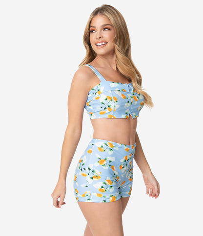 Girl Howdy January Apricots Print Swim Shorts