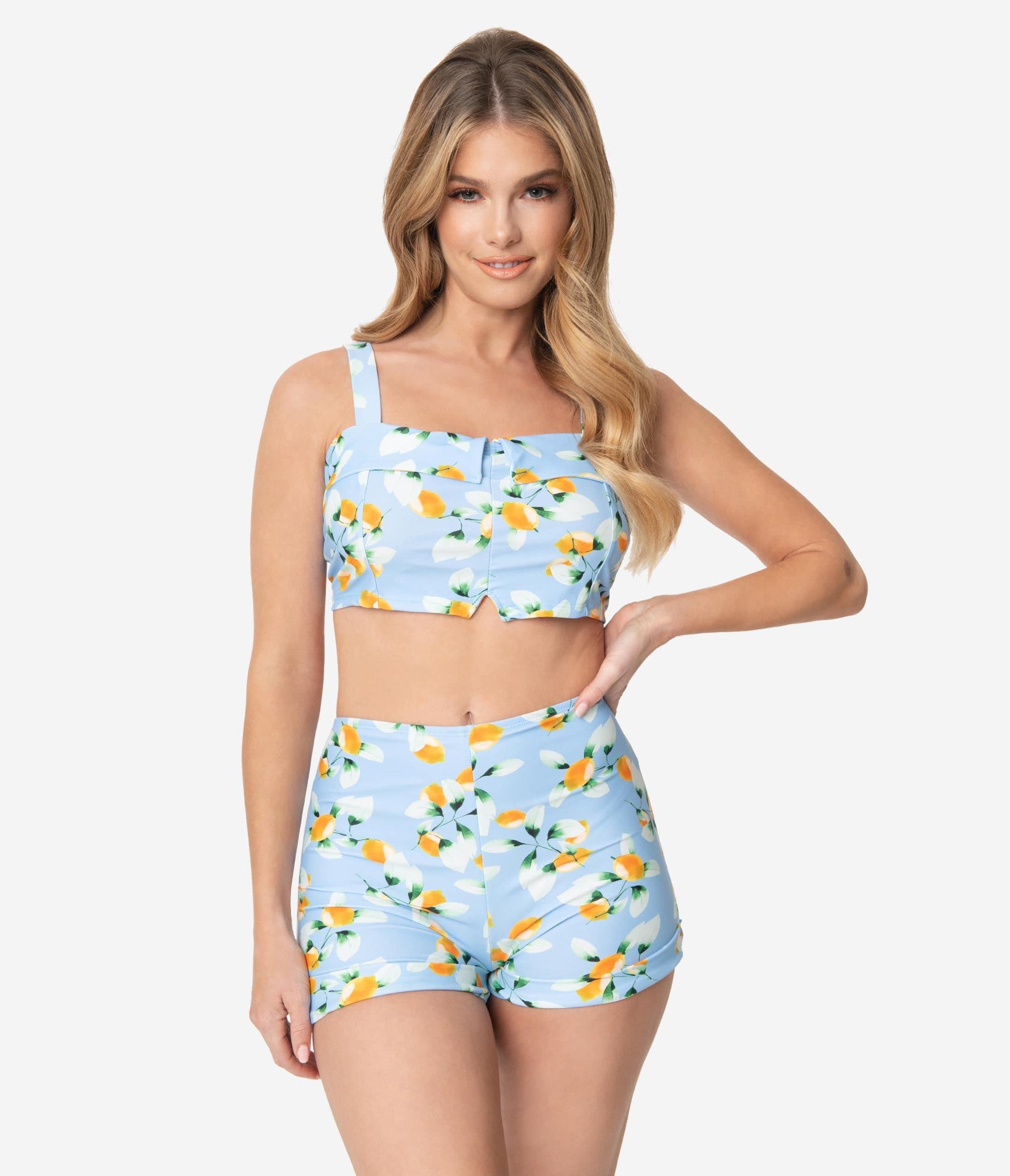 Girl Howdy January Apricots Print Swim Shorts
