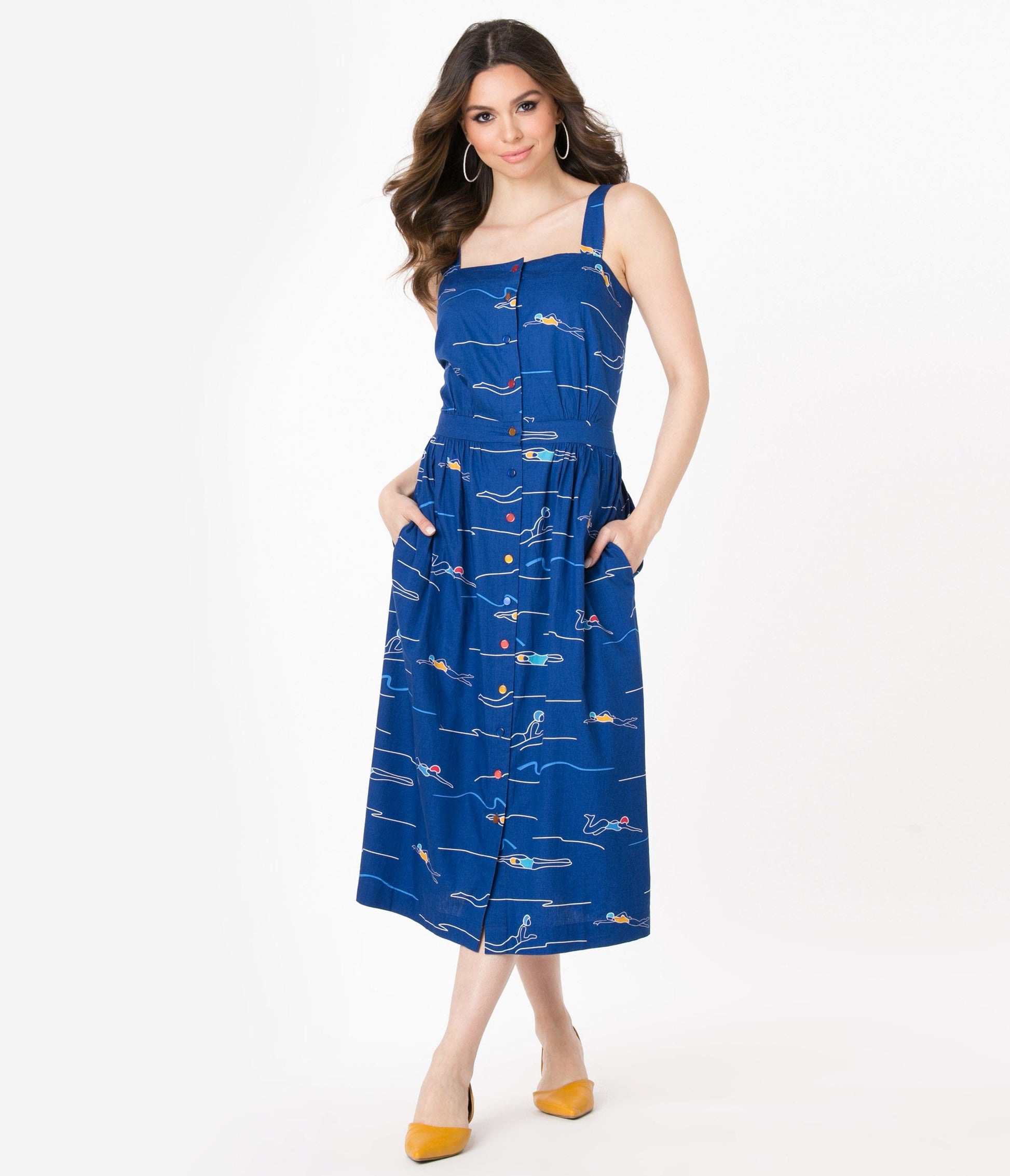 Emily & Fin Blue Divers Print Liana Sundress