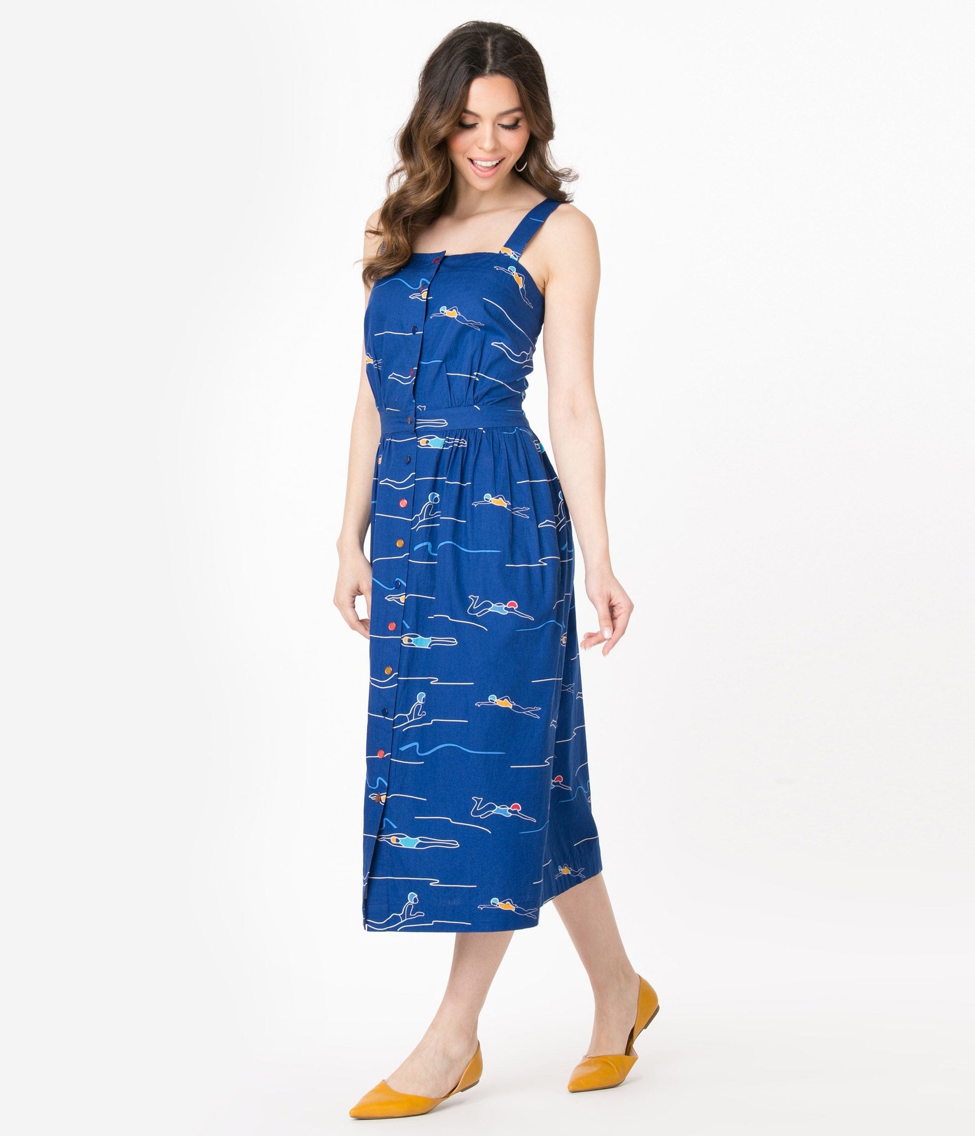 Emily & Fin Blue Divers Print Liana Sundress