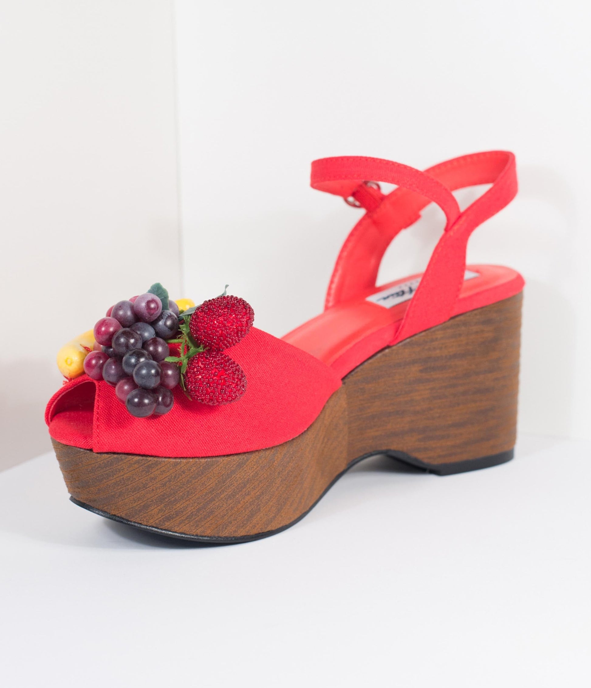 Lulu Hun Red Fruit Peep Toe Kellie Wedges