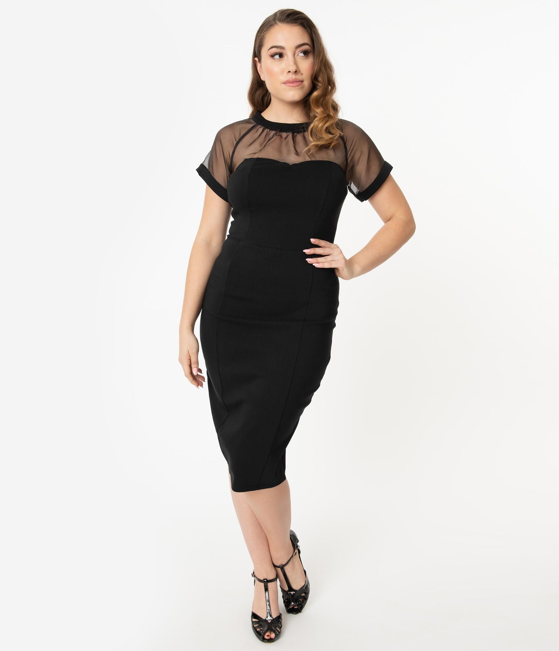 Unique Vintage 1960s Black Beaulieu Pencil Dress