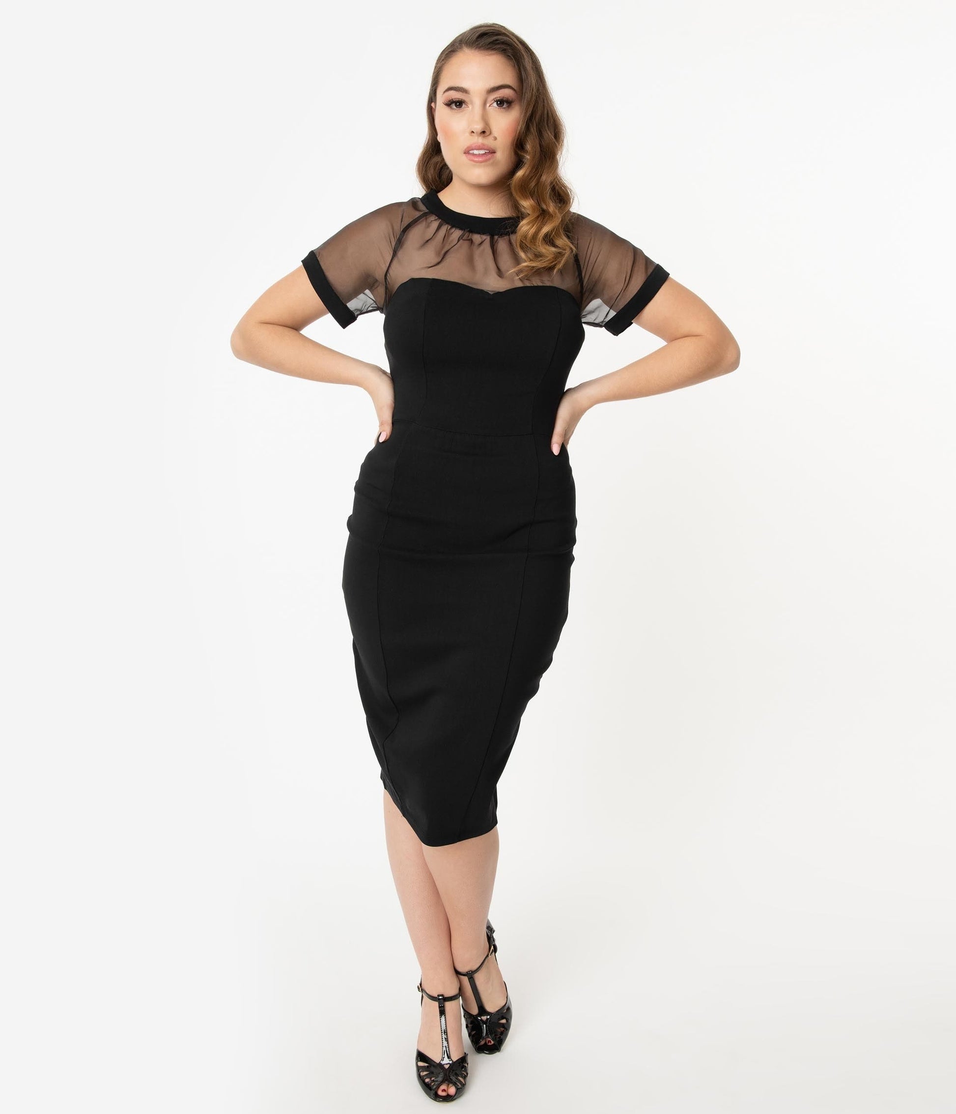 Unique Vintage 1960s Black Beaulieu Pencil Dress