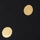 Unique Vintage 1950s Black & Gold Polka Dot Lamar Swing Dress