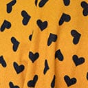 Unique Vintage Mustard & Black Hearts Stephanie Fit & Flare Dress