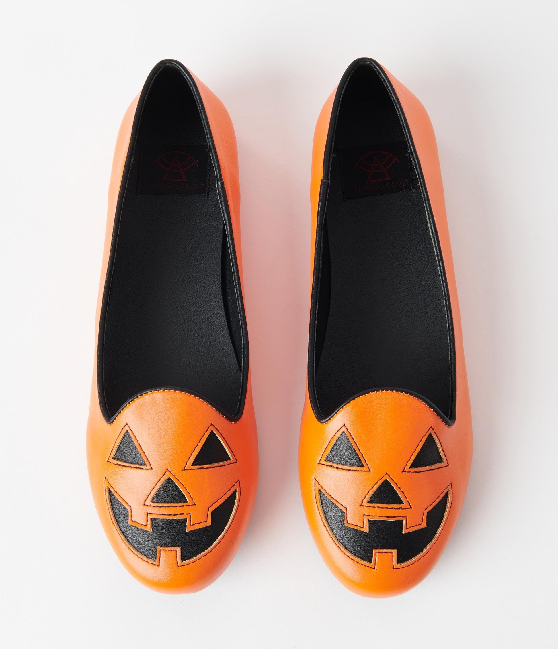 Orange Leatherette Pumpkin Lydia Flats | Halloween Clothing