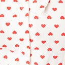 1960s Unique Vintage White & Red Heart Print Chita Blouse