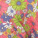 Unique Vintage Hot Pink & Multi Floral Burton Caftan Dress