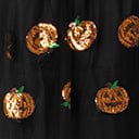 Magnolia Place 1950s Black Tulle & Orange Pumpkin Sequin Swing Skirt