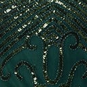 1920s Unique Vintage Emerald Beaded Troyes Flapper Dress