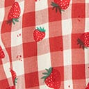 Unique Vintage Red Gingham & Strawberry Print Alexis Swing Dress