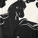 Unique Vintage Black & White Wild Horses Farrah Maxi Dress