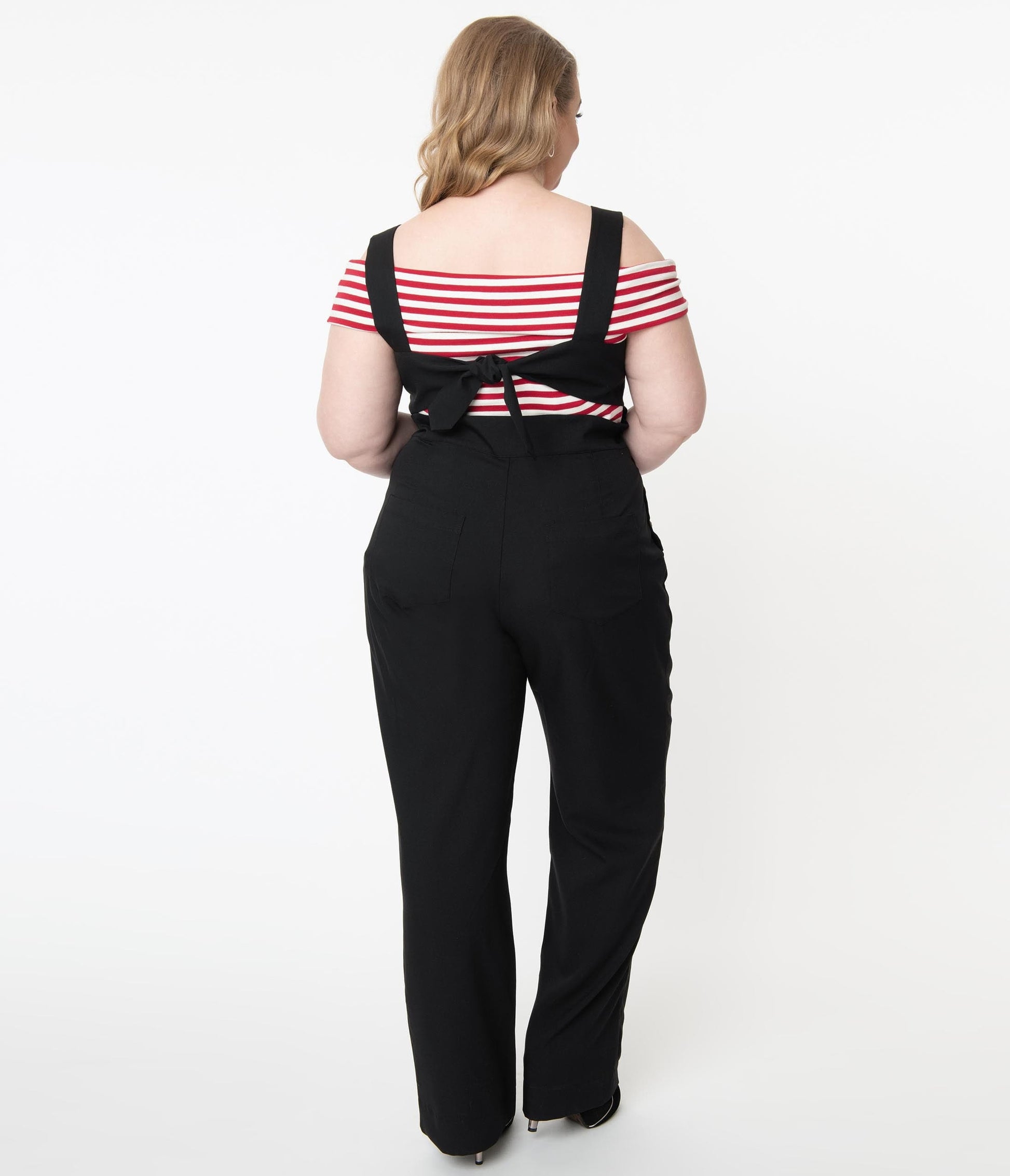 Unique Vintage Plus Size 1970s Black Sedgewick Jumpsuit
