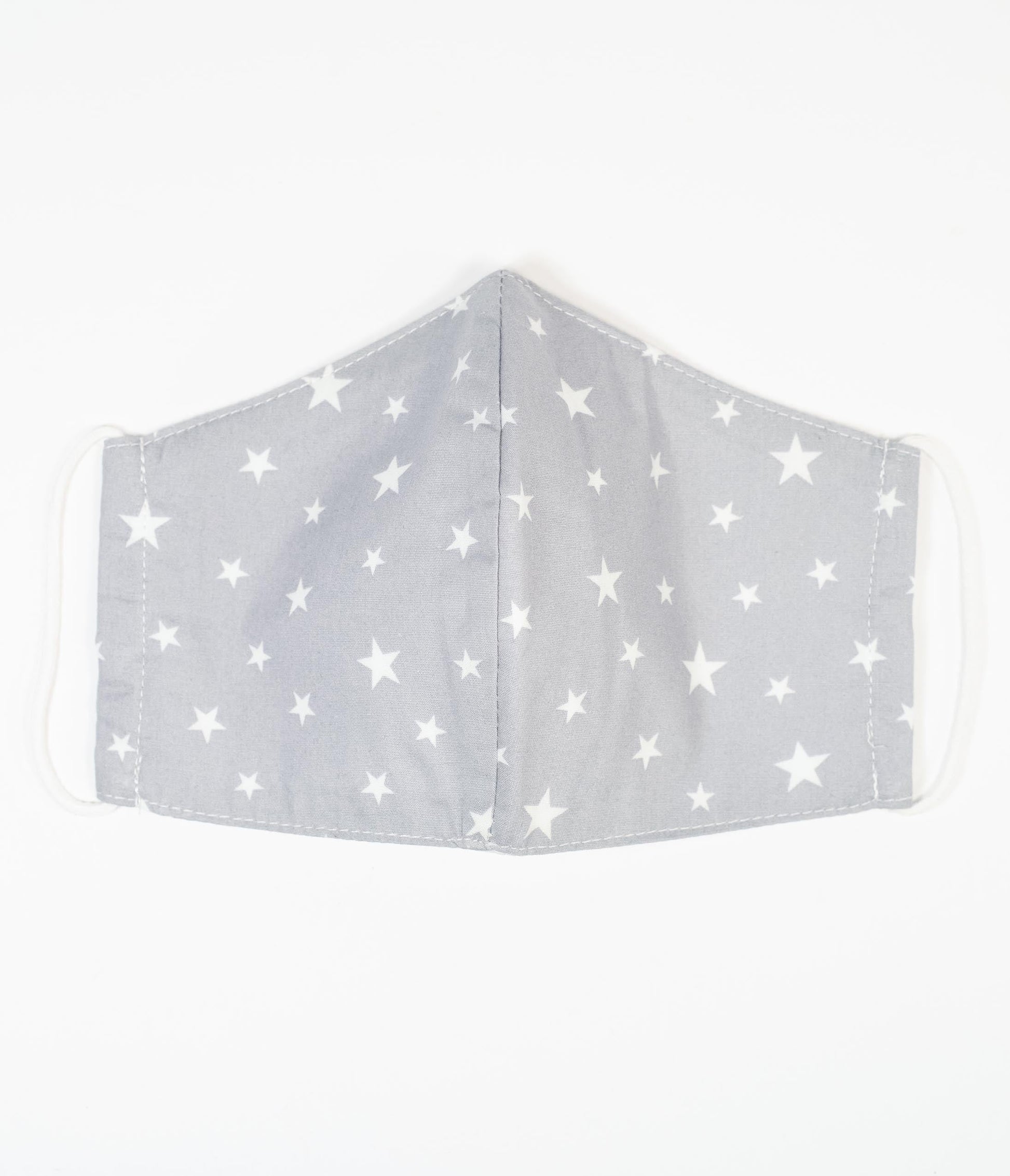Magnolia Place Grey & White Stars Print Face Mask