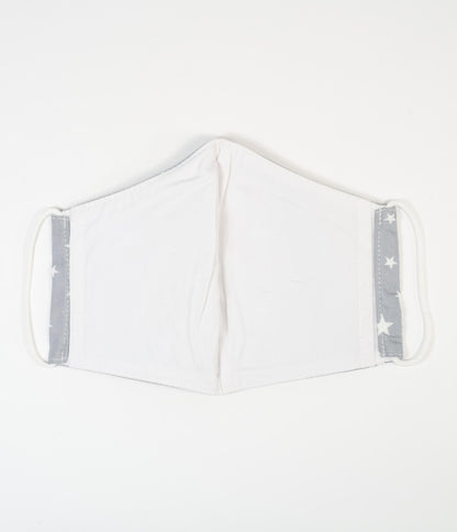 Magnolia Place Grey & White Stars Print Face Mask