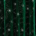 Smak Parlour Emerald Velvet & Silver Starburst Sweet Talk Flare Skirt