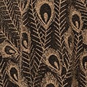 Unique Vintage Plus Size Gold Peacock Feather Liliana Wrap Dress