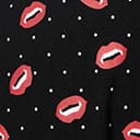 Unique Vintage Plus Size Black & Vampire Kiss Print Rue Swing Dress