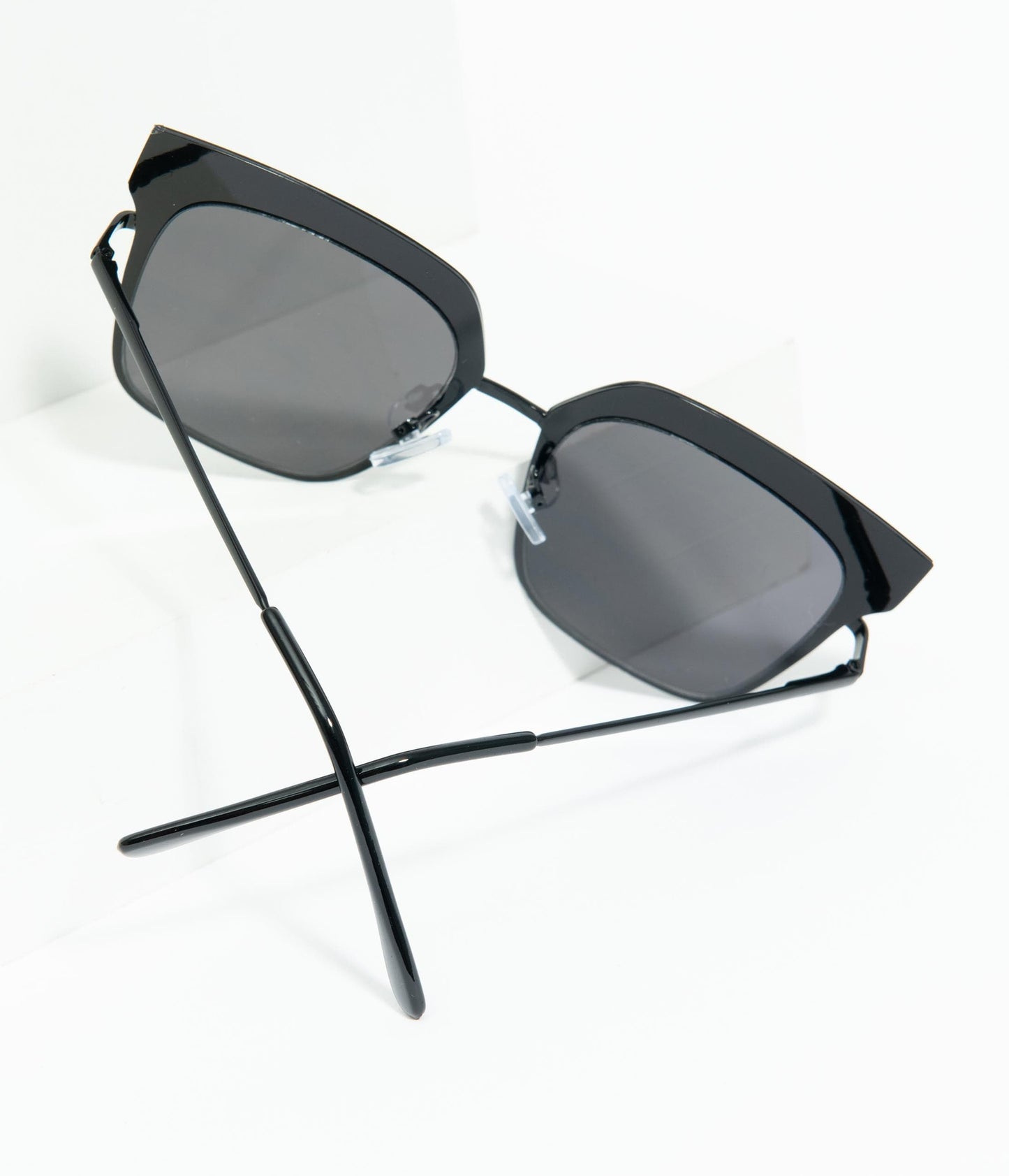 Black & Silver Sparkle Top Frame Sunglasses