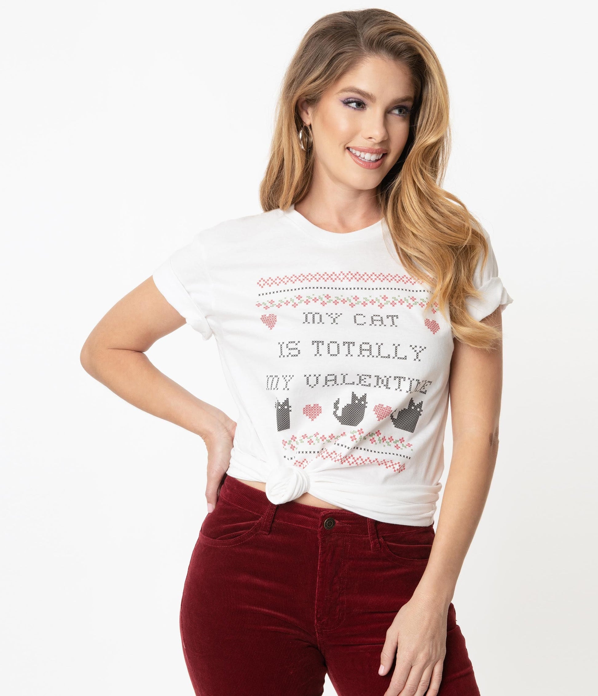 My Cat Is My Valentine Unisex Tee