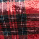 1960s Unique Vintage Red & Black Plaid Velvet Ricci Fit & Flare Dress