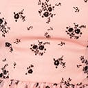 Magnolia Place Pink & Black Spring Floral Bouquet Melissa Swing Dress