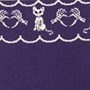 Unique Vintage Purple Coffins & Cats Fair Isle Pattern Scully Sweater