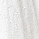1950s White Floral Eyelet Angelina Cotton Swing Skirt
