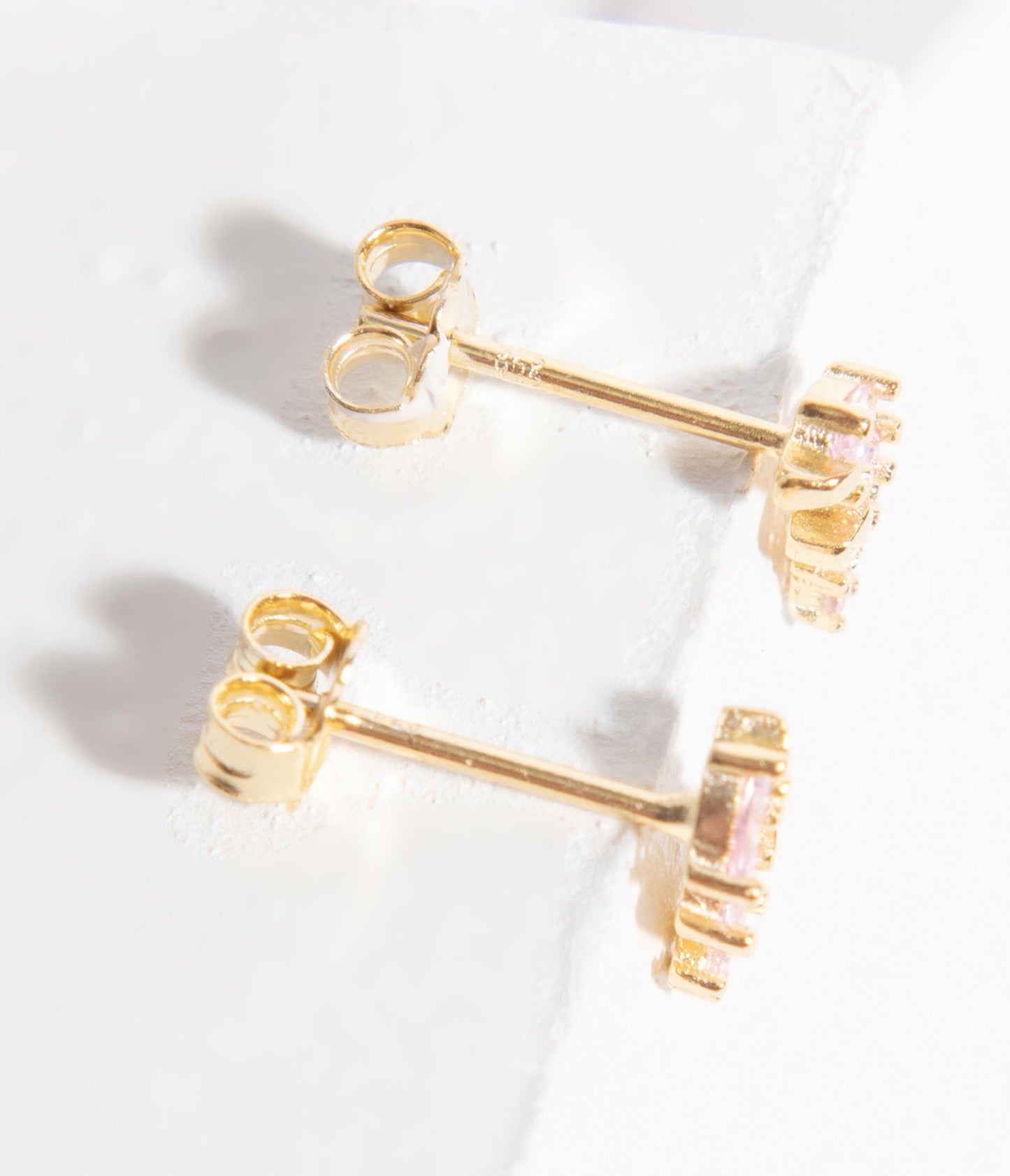 Unique Vintage Pink Seahorse Delicate Stud Earrings