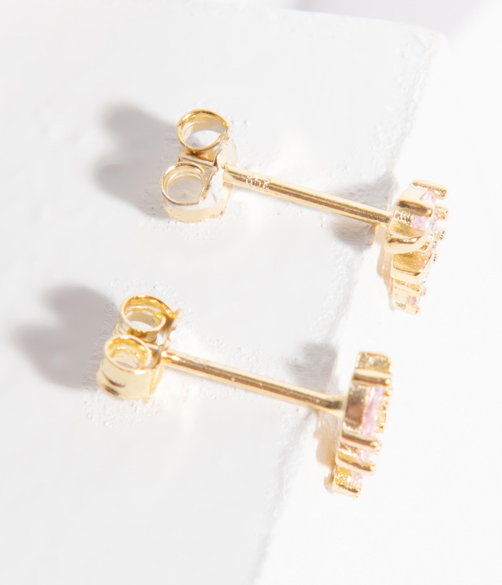 Unique Vintage Pink Seahorse Delicate Stud Earrings