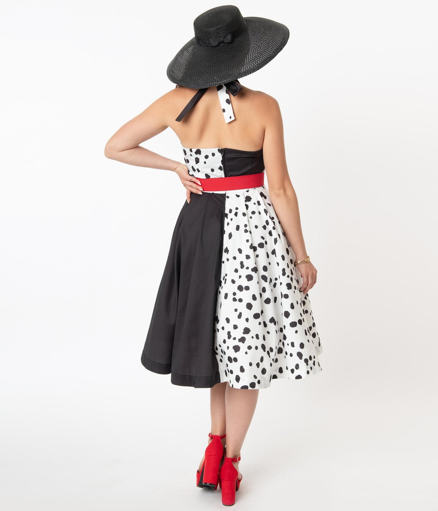 Unique Vintage Dalmatian Print Tarrytown Hostess Dress