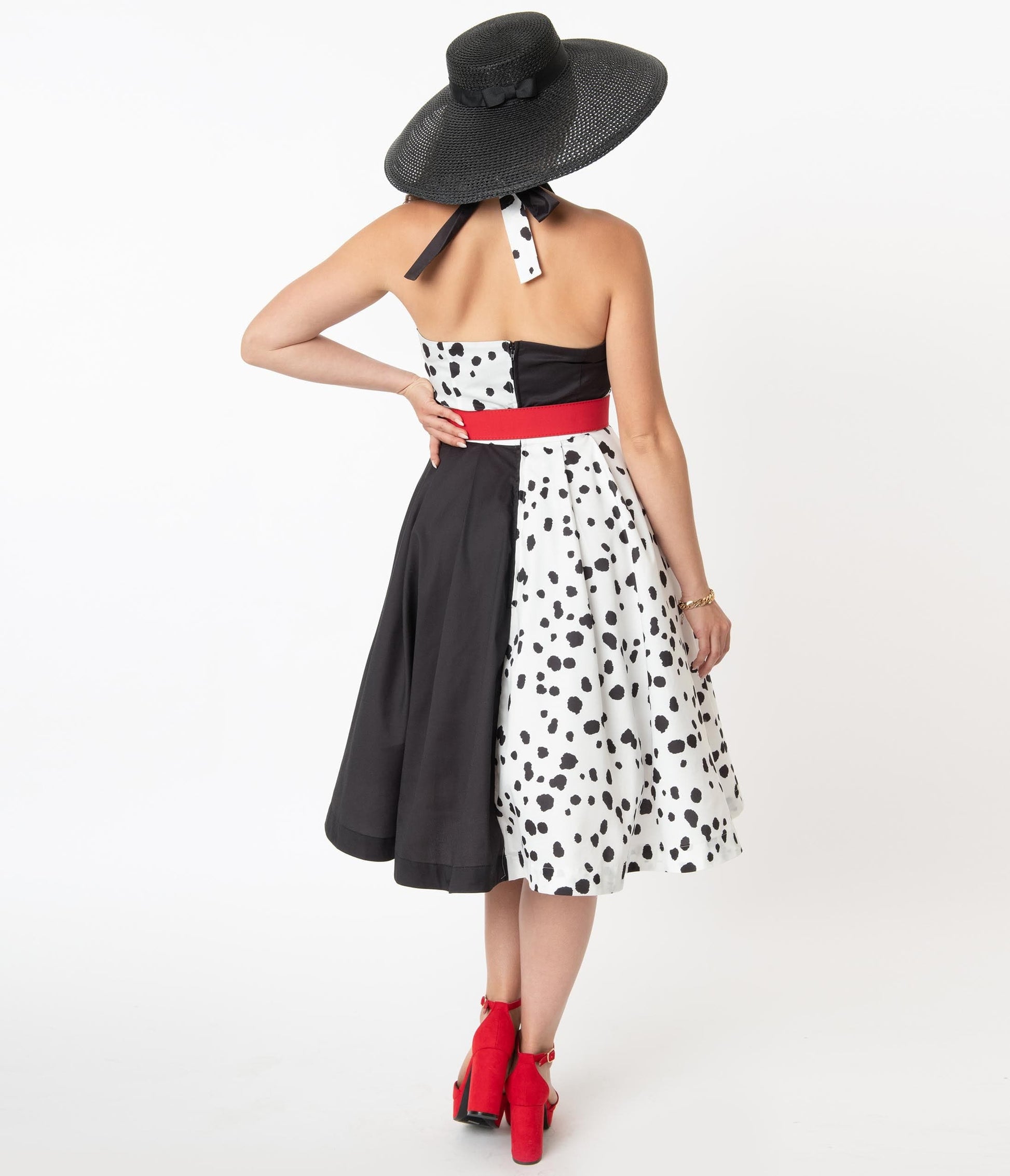 Unique Vintage Dalmatian Print Tarrytown Hostess Dress