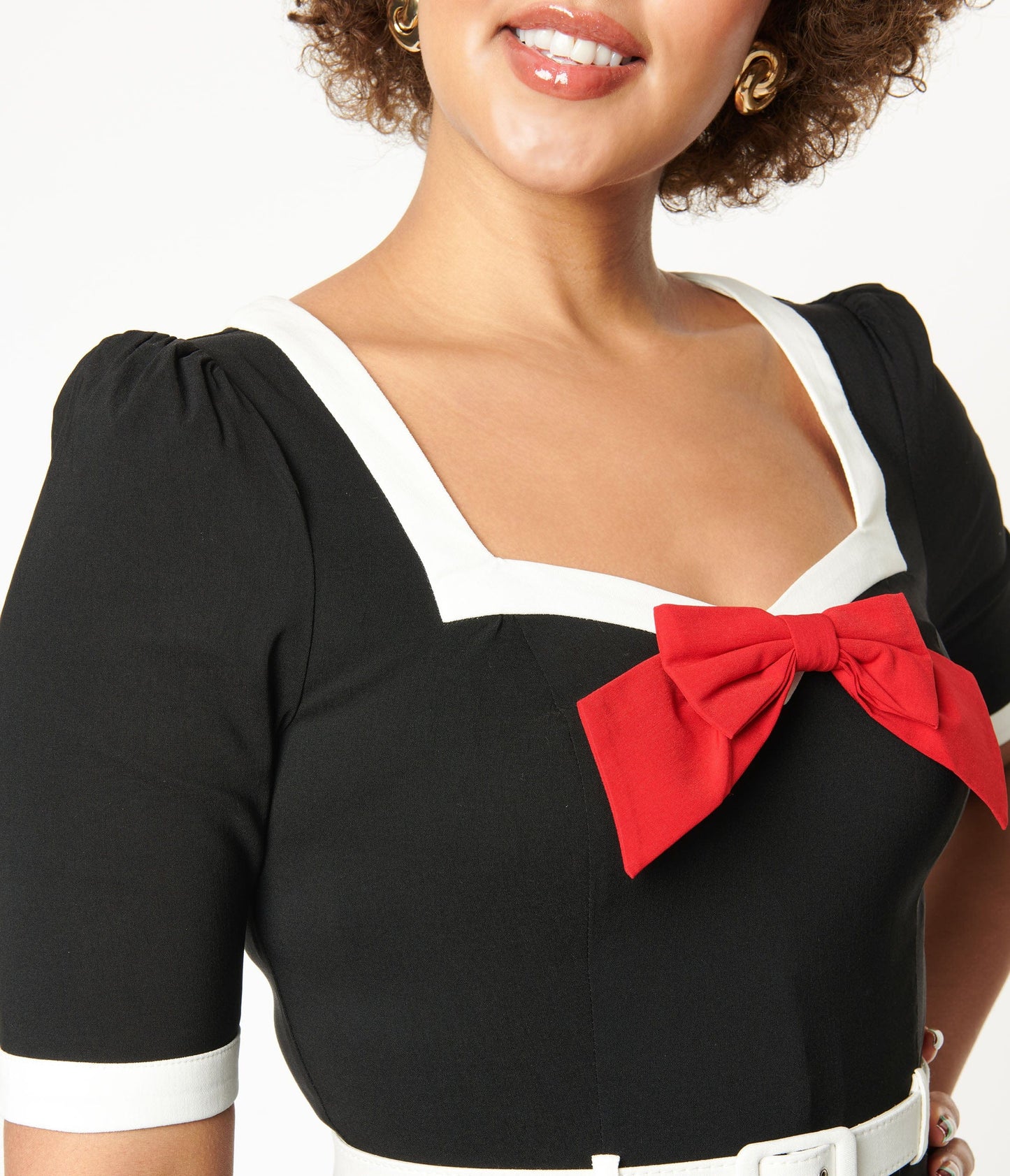Collectif Black & White Sadie Swing Dress