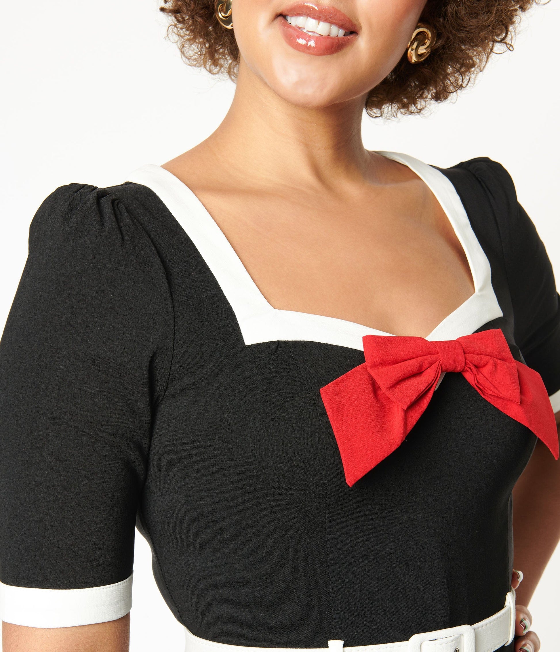 Collectif Black & White Sadie Swing Dress