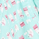 1950s Unique Vintage Arctic Blue Polar Bears Hedda Swing Dress